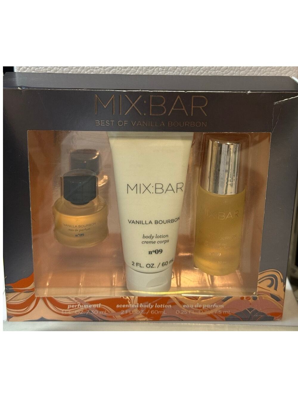 MIX:BAR Vanilla Bourbon Layering Gift Set 3pc - NEW in Box